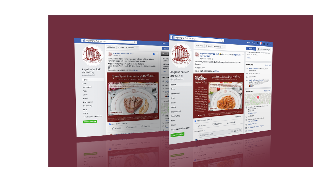 Digital Advertising social management ristorazione