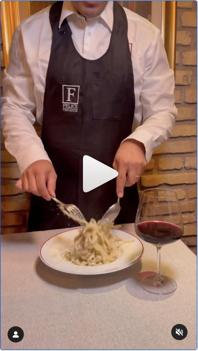 mantecatura al tavolo felice a testaccio