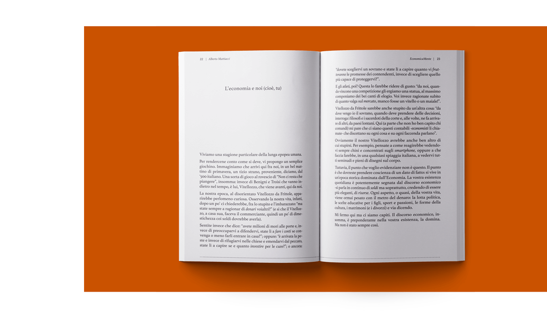 EconomicaMente La logica dell’economia in 100 mosse (e una previsione), Docente Economia, albertomattiacci.it, EconomicaMente, impaginazione libri | PRINGO