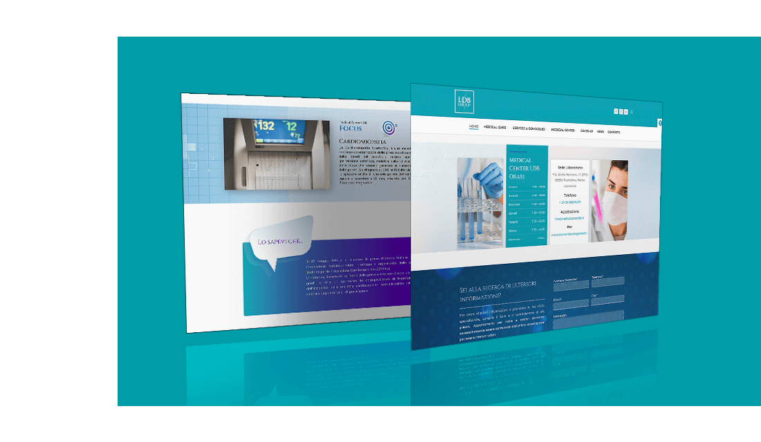 Landing Page - LDB Group Sito web Landing page responsive CMS web design UI UX SEO, servizi sanitari, sito web LDB, sito web dottori, social media | PRINGO