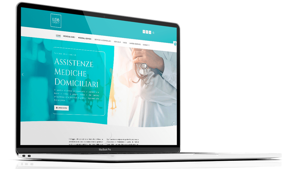 Homepage - LDB Group Sito web Landing page responsive CMS web design UI UX SEO, servizi sanitari, sito web LDB, sito web dottori, social media | PRINGO